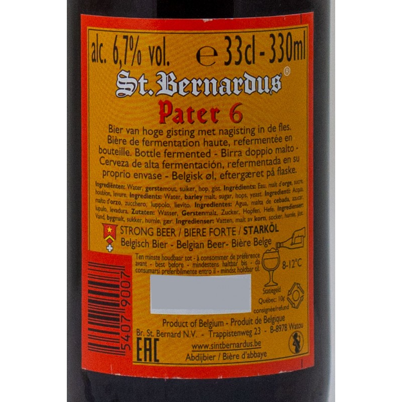 St.Bernardus Pater 6 - St. Bernardus - Fatti una Birra