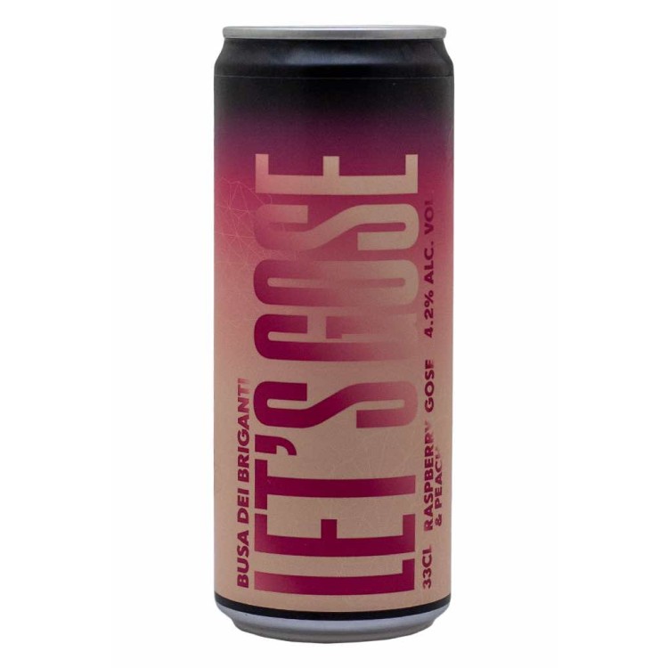 Let's gose raspberry and peach - Busa dei Briganti -Lattina da 33 cl Let's gose raspberry and peach - Busa dei Briganti -Lattina da 33 cl