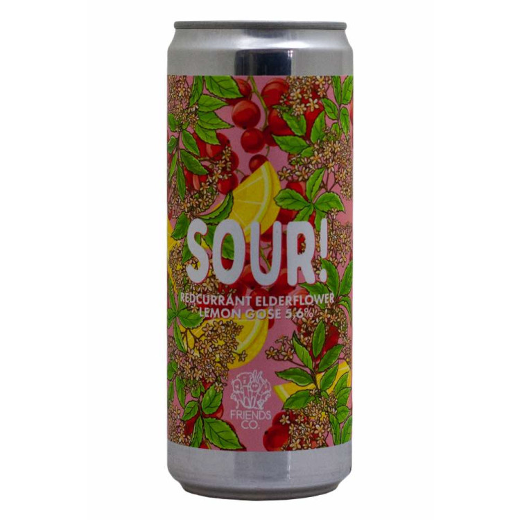 Sour! Redcurrant Elderflower Lemon Gose - Friends - Lattina da 33 cl