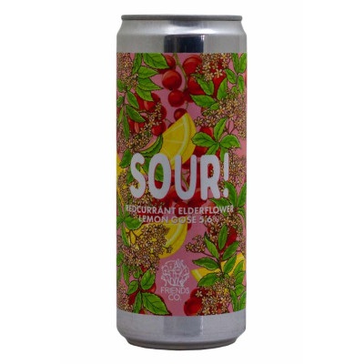 Sour! Redcurrant Elderflower Lemon Gose - Friends - Lattina da 33 cl