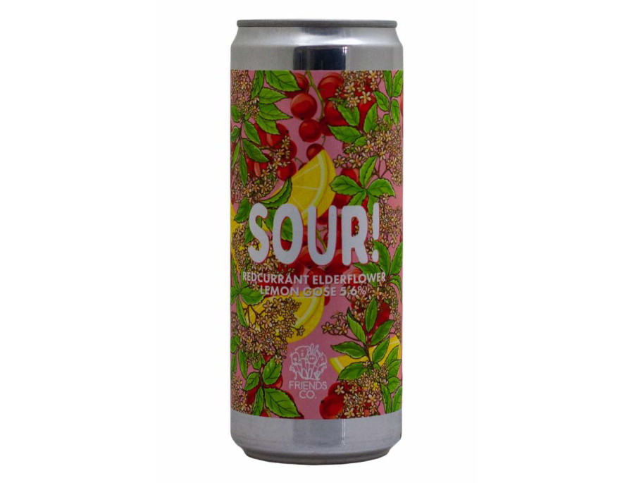 Sour! Redcurrant Elderflower Lemon Gose - Friends - Lattina da 33 cl